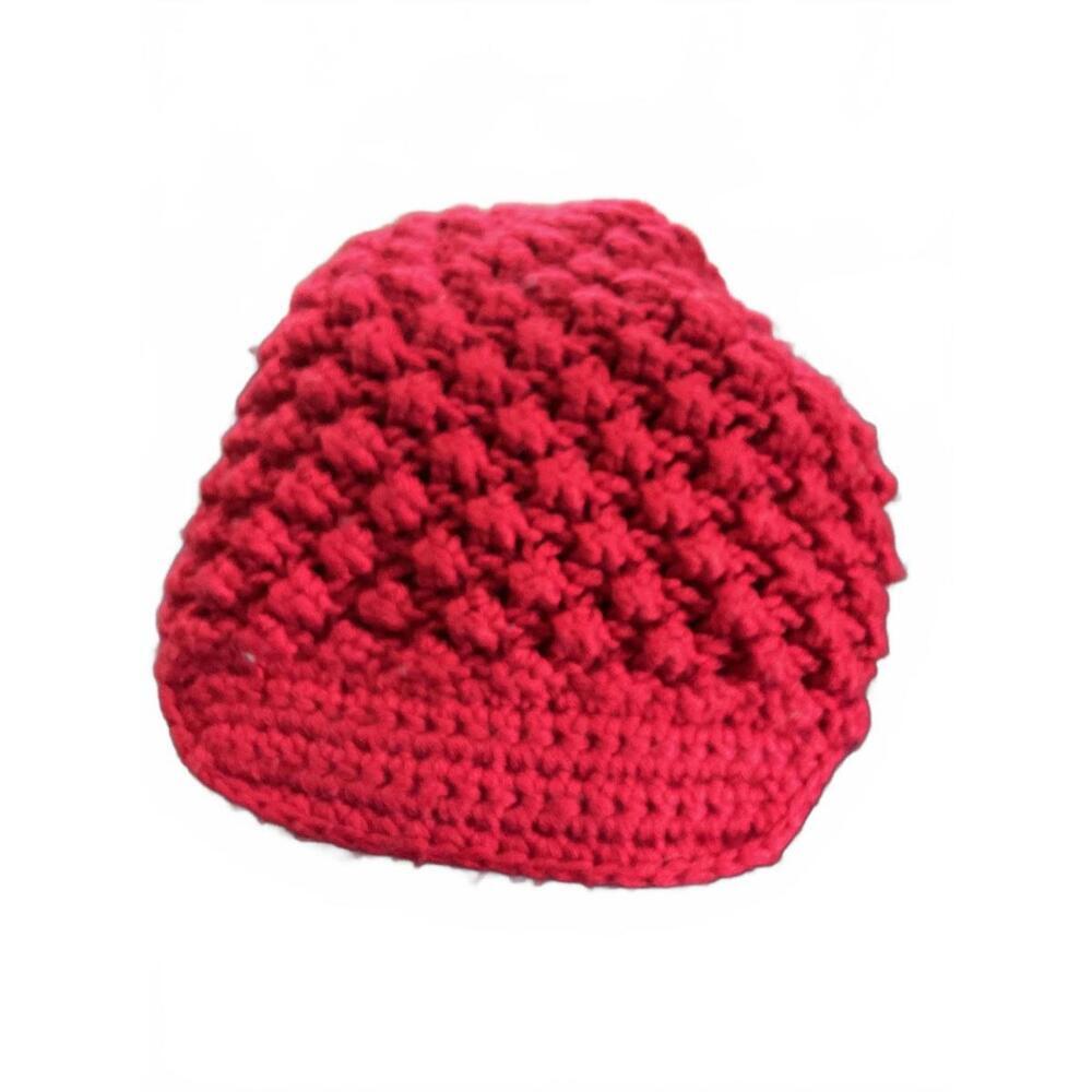 Banana Republic Hand-Crocheted Red  Wool Blend Newsboy Hat